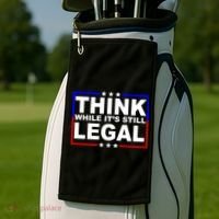 Think While It's Still Legal Logo Golf Towel thumb 2