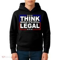 Think While It's Still Legal Logo Kids Hoodie thumb 4