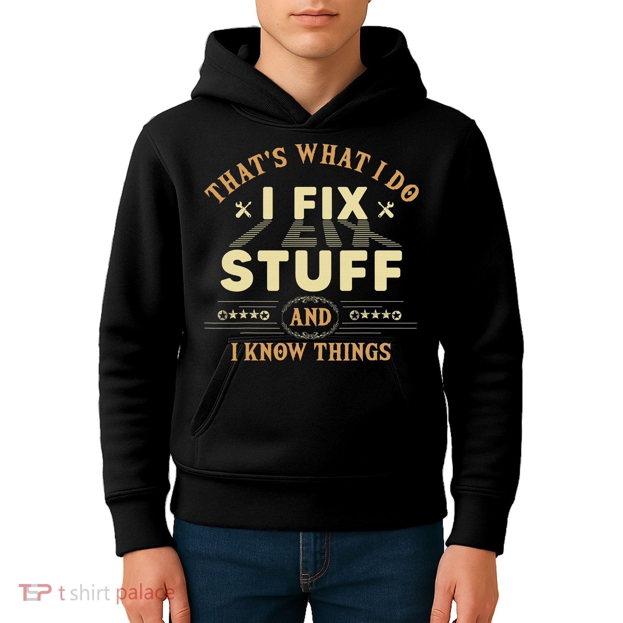 That's What I Do I Fix Stuff And Know Things Mechanic Kids Hoodie