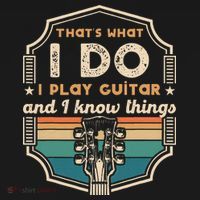 That's What I Do I Play Guitar And I Know Things Women's Hoodie thumb 2
