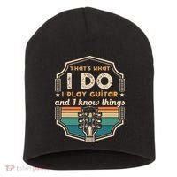 That's What I Do I Play Guitar And I Know Things Short Acrylic Beanie thumb 0