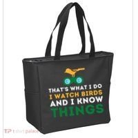 Thats What I Do I Watch Birds And I Know Things Birding Tote Bag thumb 2