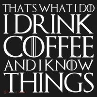THAT'S WHAT I DO I DRINK COFFEE AND I KNOW THINGS Hoodie thumb 7