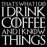 THAT'S WHAT I DO I DRINK COFFEE AND I KNOW THINGS Women's Tank Top thumb 5