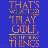 ThatS What I Do I Play Golf And I Know Things Golfing Great Gift Coaster thumb 2