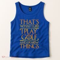 ThatS What I Do I Play Golf And I Know Things Golfing Great Gift Tank Top thumb 2