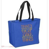 ThatS What I Do I Play Golf And I Know Things Golfing Great Gift Tote Bag thumb 2