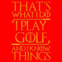 ThatS What I Do I Play Golf And I Know Things Golfing Great Gift Santa Hat thumb 1