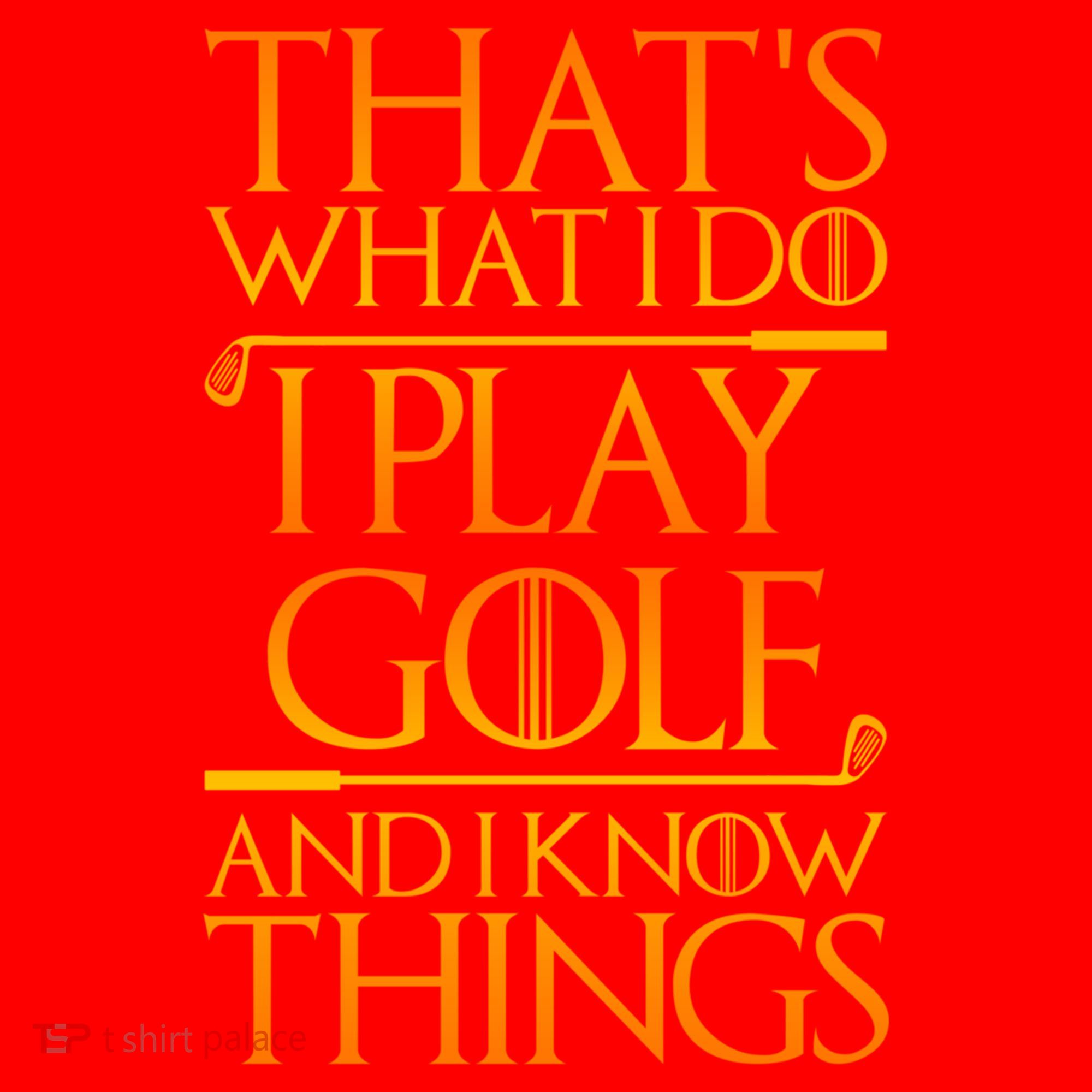 ThatS What I Do I Play Golf And I Know Things Golfing Great Gift Santa Hat
