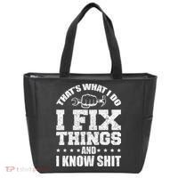 That's What I Do I Fix Things And I Know Shit Funny Saying Tote Bag thumb 0