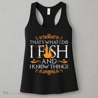 That's What I Do I Fish And I Know Things Funny Fishing Women's Tank Top thumb 3