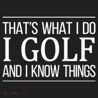 ThatS What I Do I Play Golf And I Know Things Gift Beanie thumb 2