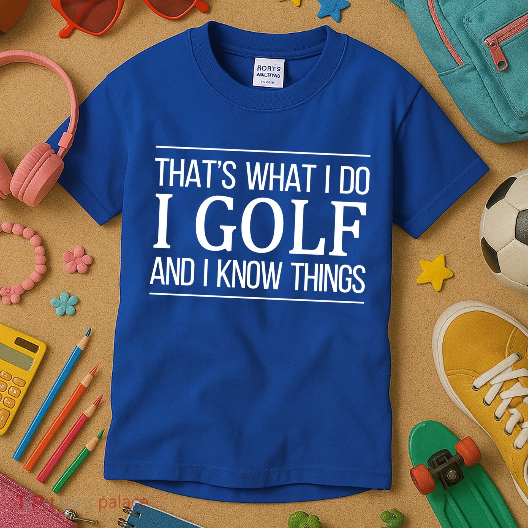 ThatS What I Do I Play Golf And I Know Things Gift Kids T-Shirt