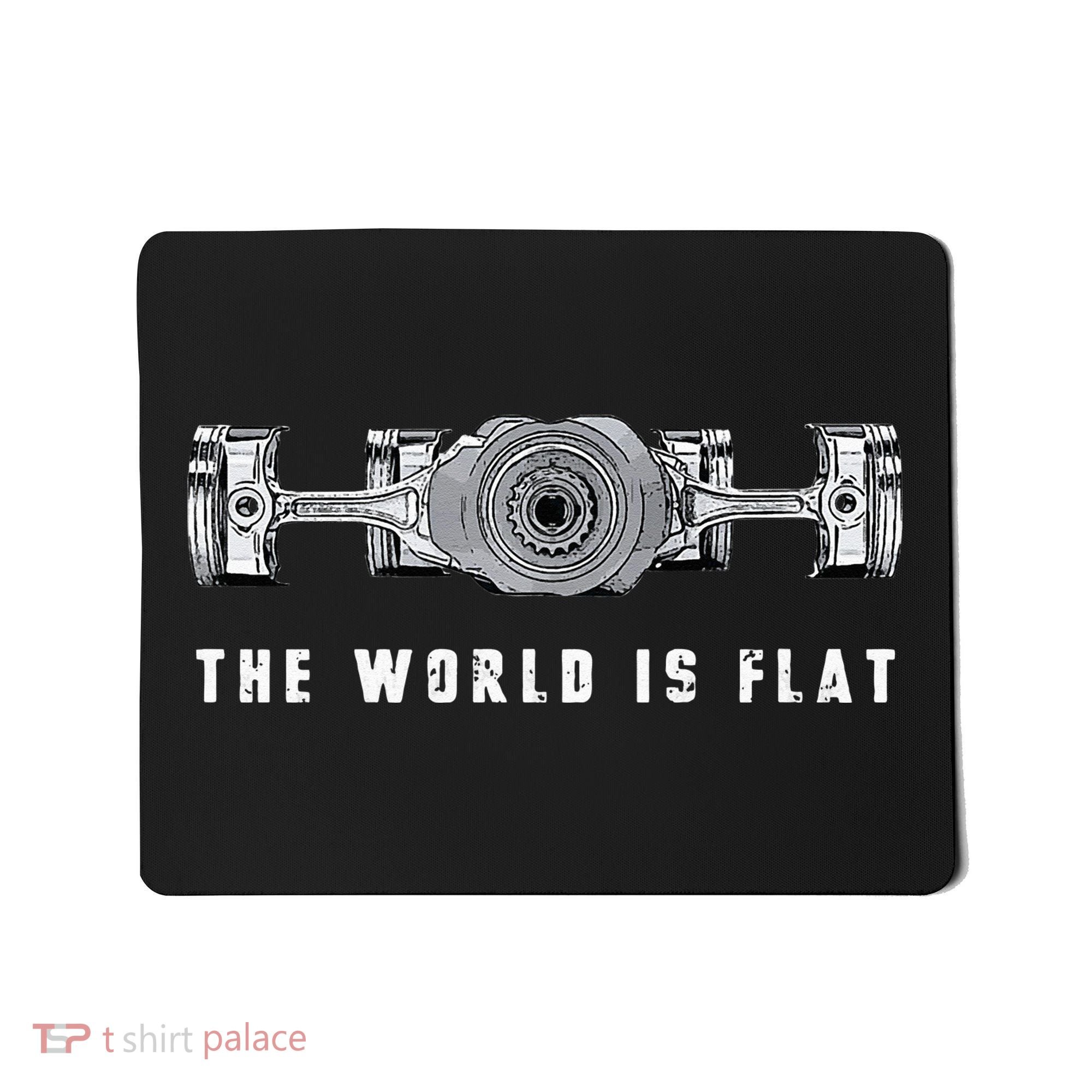 The World Is Flat Boxer Engine Car Enthusiast Mousepad