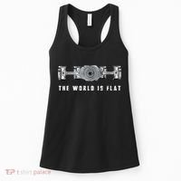 The World Is Flat Boxer Engine Car Enthusiast Women's Tank Top thumb 0