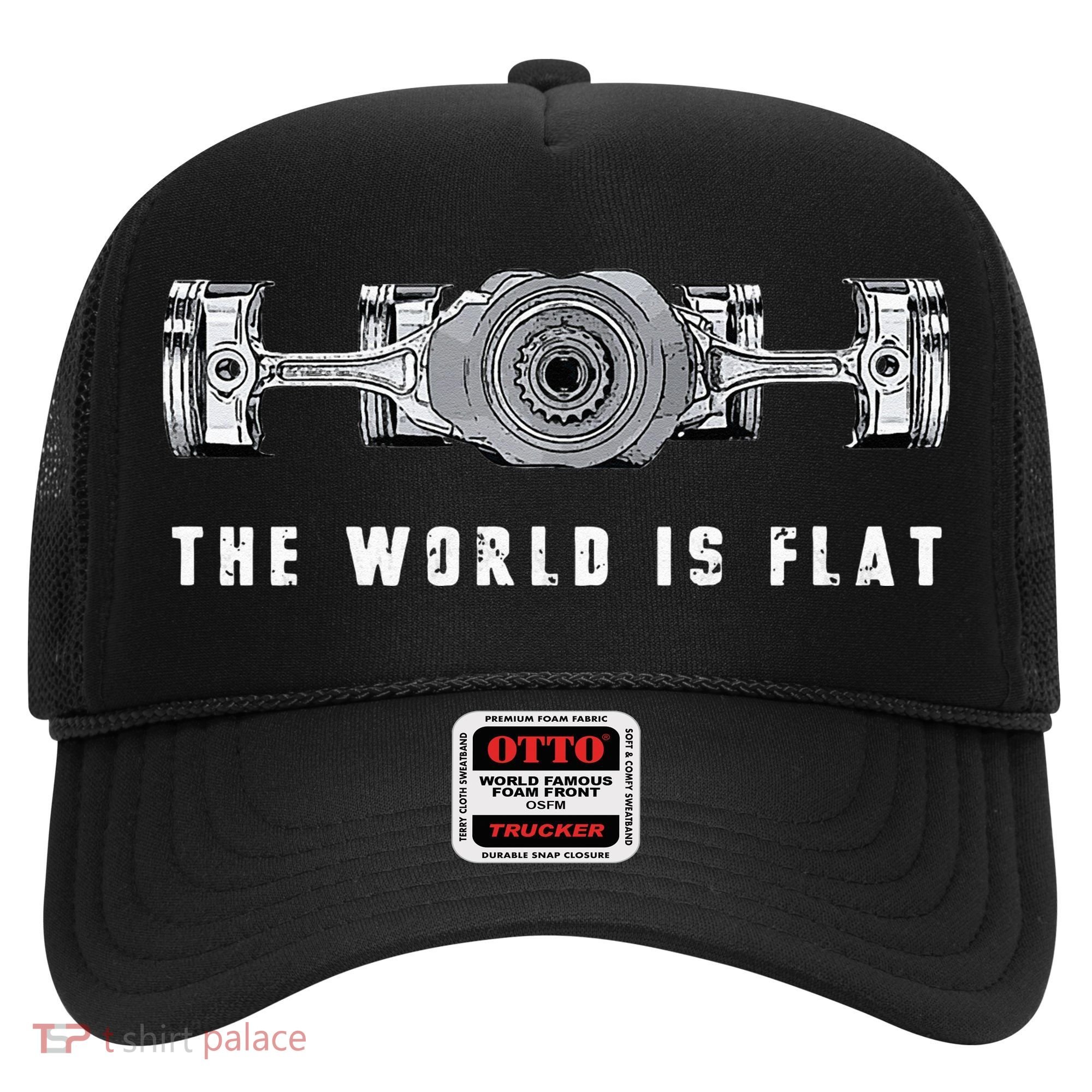 The World Is Flat Boxer Engine Car Enthusiast Hat