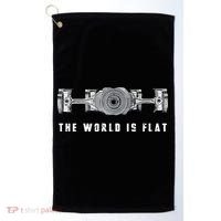 The World Is Flat Boxer Engine Car Enthusiast Golf Towel thumb 0