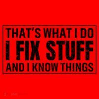 That's What I Do I Fix Stuff And I Know Things Funny Saying Gift Santa Hat thumb 1