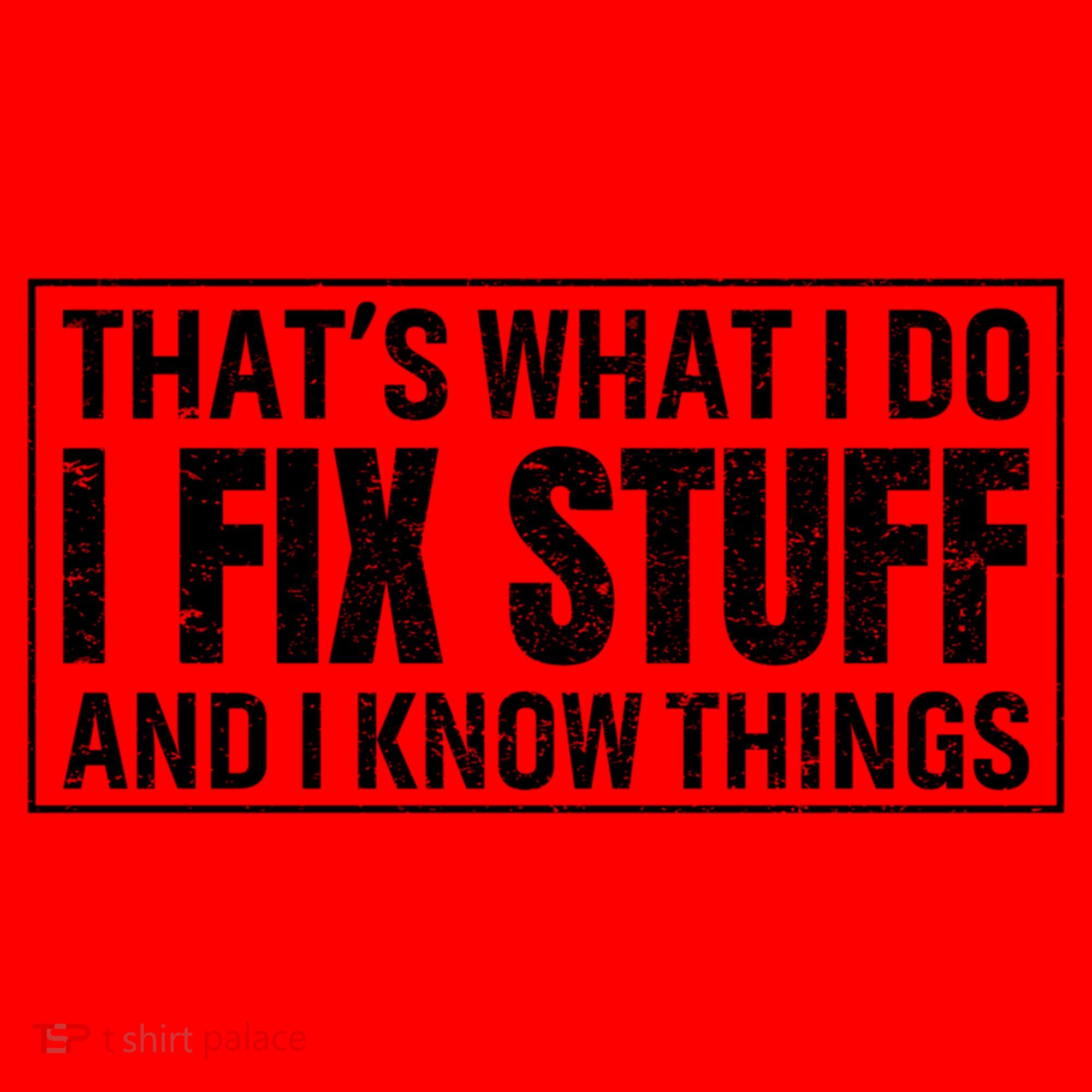That's What I Do I Fix Stuff And I Know Things Funny Saying Gift Santa Hat