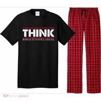 Think While It's Still Legal Distressed Pajama Set thumb 0