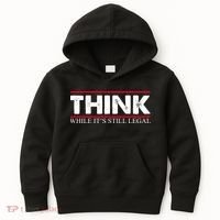 Think While It's Still Legal Distressed Kids Hoodie thumb 0