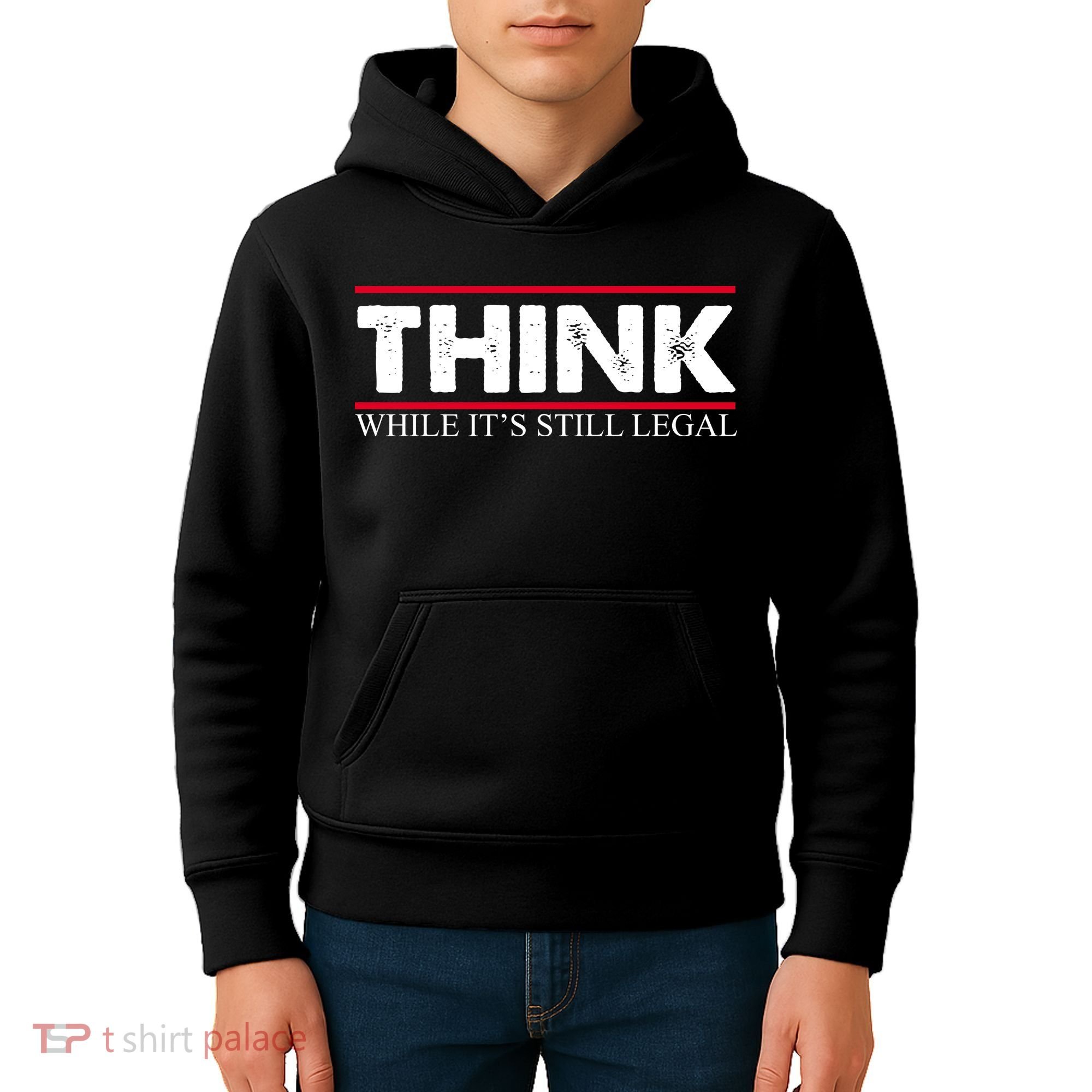Think While It's Still Legal Distressed Kids Hoodie