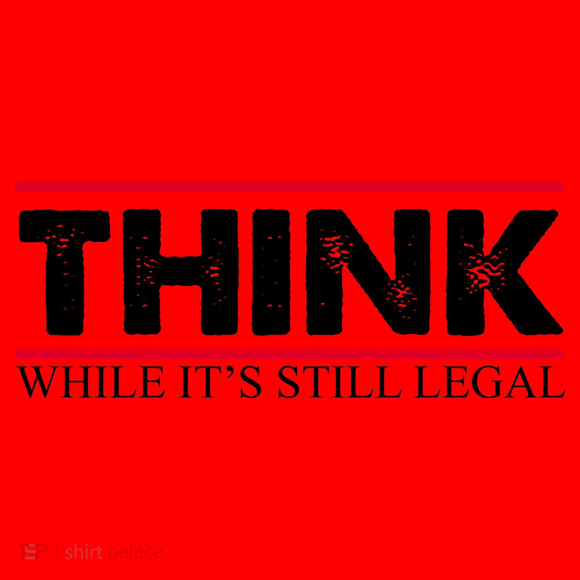 Think While It's Still Legal Distressed Santa Hat