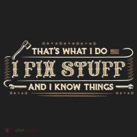 That's What I Do I Fix Stuff And I Know Things Funny Saying Beanie thumb 2