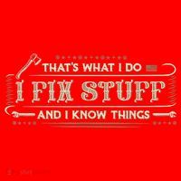That's What I Do I Fix Stuff And I Know Things Funny Saying Santa Hat thumb 1