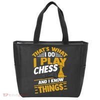 Thats What I Do I Play Chess And I Know Things Funny Chessboard Set King Tote Bag thumb 0