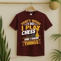 Thats What I Do I Play Chess And I Know Things Funny Chessboard Set King T-Shirt thumb 2