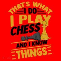 Thats What I Do I Play Chess And I Know Things Funny Chessboard Set King Santa Hat thumb 1