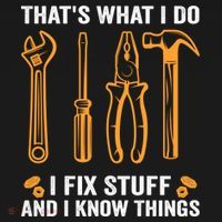 That's What I Do I Fix Stuff And I Know Things Funny Saying Funny Gift Bucket Hat thumb 4