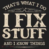 That's What I Do I Fix Stuff And I Know Things Funny Saying Beanie thumb 2