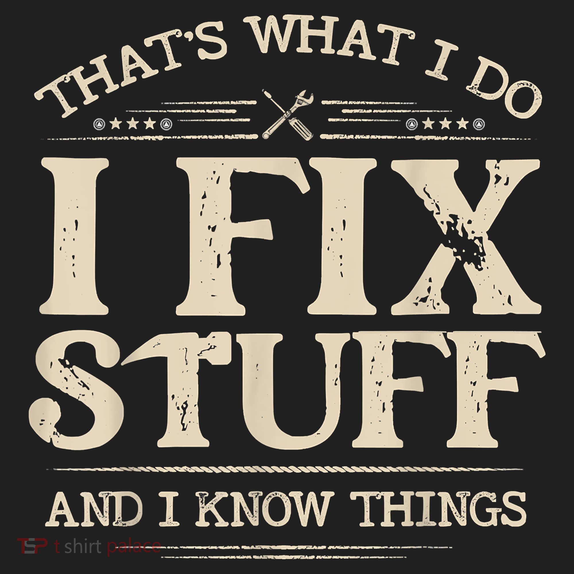 That's What I Do I Fix Stuff And I Know Things Funny Saying Golf Towel
