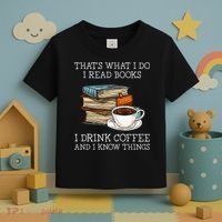 ThatS What I Do I Read Books I Drink Coffee I Know Things Toddler T-Shirt thumb 3