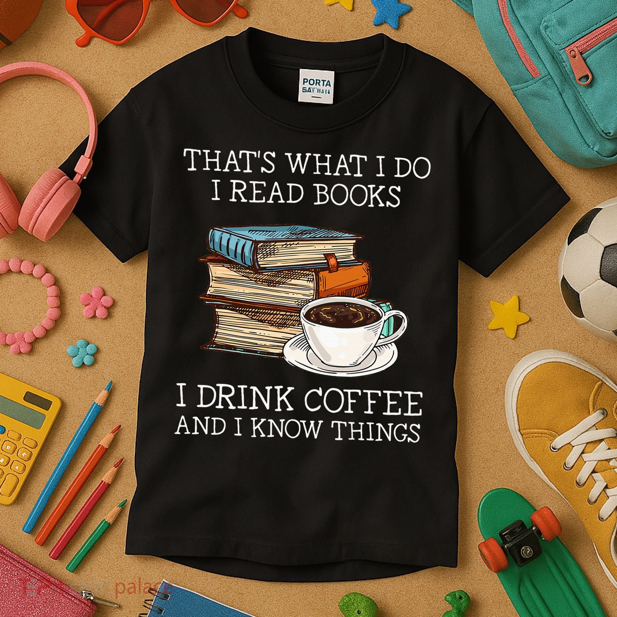 ThatS What I Do I Read Books I Drink Coffee I Know Things Kids T-Shirt