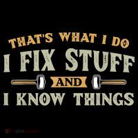 That's What I Do I Fix Stuff And I Know Things Funny Saying Mousepad thumb 1