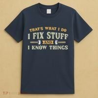 That's What I Do I Fix Stuff And I Know Things Funny Saying T-Shirt thumb 4