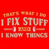 That's What I Do I Fix Stuff And I Know Things Funny Saying Santa Hat thumb 1