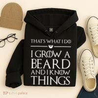 That's What I Do I Grow A Beard And I Know Things Beard Hoodie thumb 4