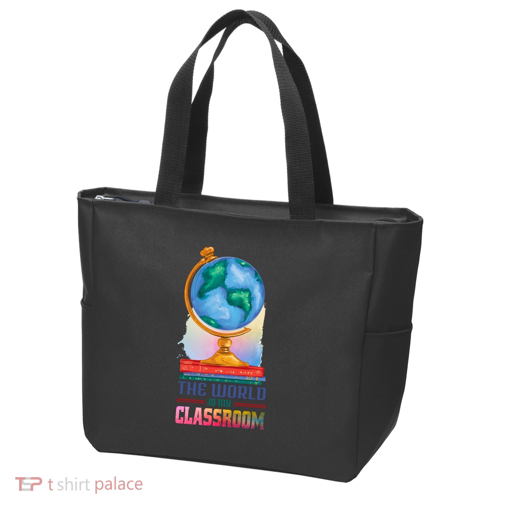 The World Is My Classroom Globe Tote Bag