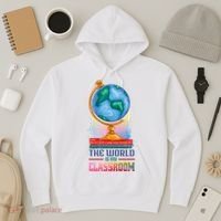 The World Is My Classroom Globe Hoodie thumb 3