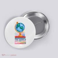 The World Is My Classroom Globe Button thumb 0