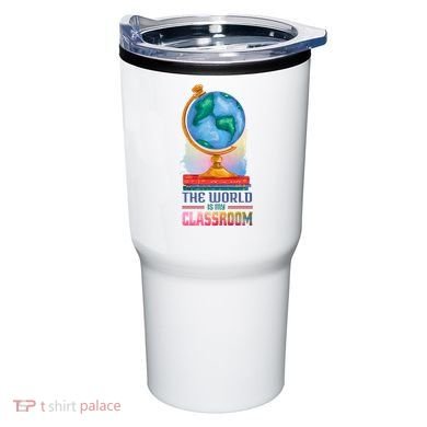 The World Is My Classroom Globe Tumbler
