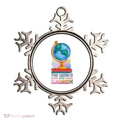 The World Is My Classroom Globe Ornament