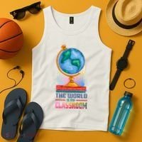 The World Is My Classroom Globe Tank Top thumb 4
