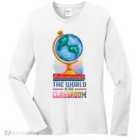 The World Is My Classroom Globe Women's Long Sleeve Shirt thumb 0