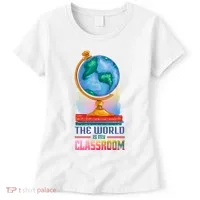 The World Is My Classroom Globe Women's T-Shirt thumb 0