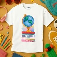 The World Is My Classroom Globe Kids T-Shirt thumb 3